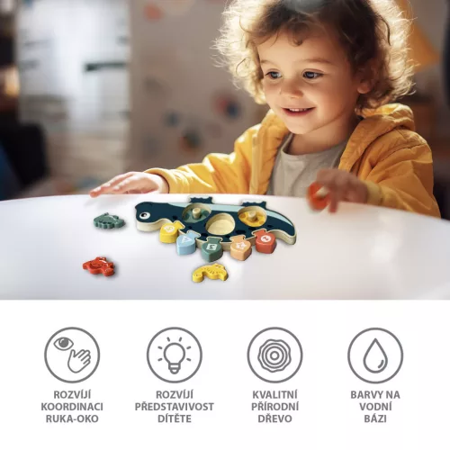 Zopa Fa puzzle - dinoszaurusz Wood