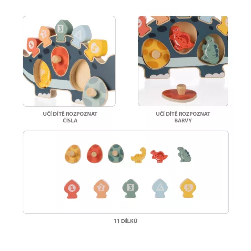 Zopa Fa puzzle - dinoszaurusz Wood