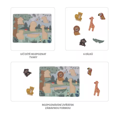 Zopa Fa puzzle - dzsungel Wood