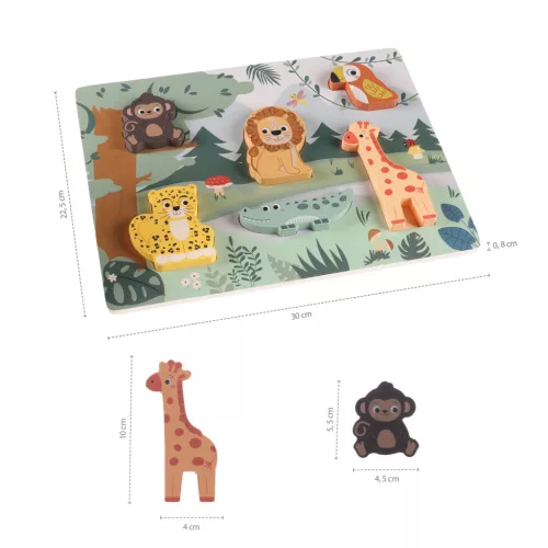 Zopa Fa puzzle - dzsungel Wood