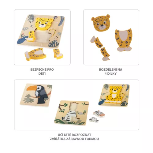 Zopa Fa kis puzzle - zebra Zebra