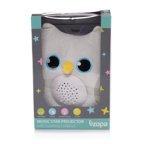 Zopa Plüss bagoly égbolt projektorral