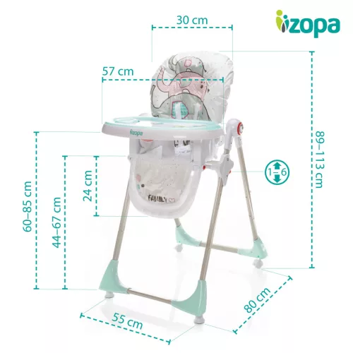 Zopa Monti etetőszék, elefántcsorda Elephant Herd