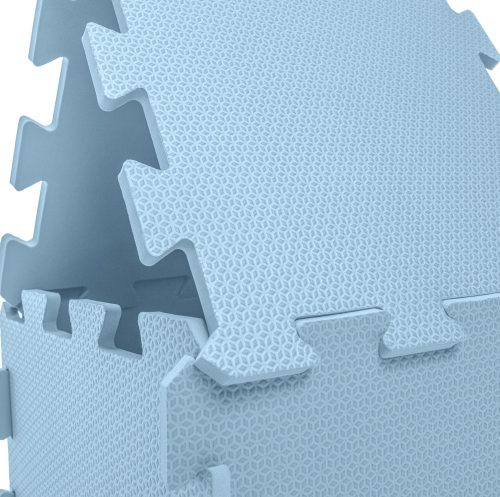 Zopa 9 db-os Puzzle habszőnyeg, 30x30 cm, kék Floral Blue