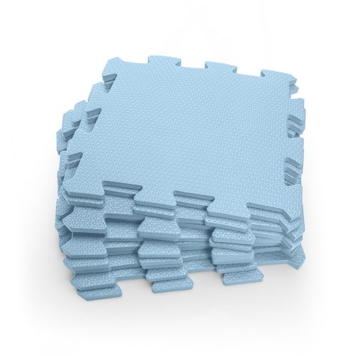 Zopa 9 db-os Puzzle habszőnyeg, 30x30 cm, kék Floral Blue