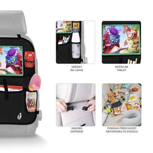 Zopa ülésre akasztható rendszerező + zseb a tablethez Black