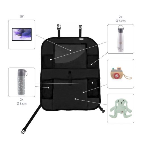 Zopa ülésre akasztható rendszerező + zseb a tablethez Black