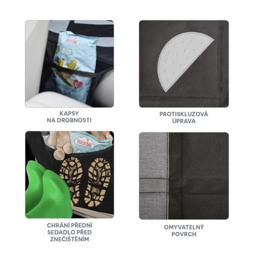 Zopa Mosható, ülésvédő, fekete Black