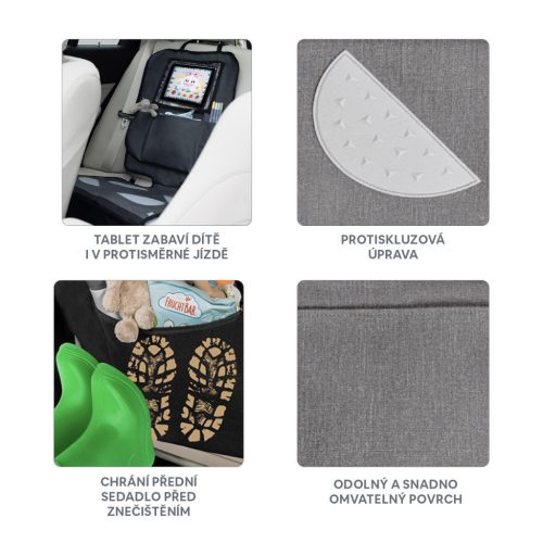 Zopa Mosható ülésvédő, szürke Grey