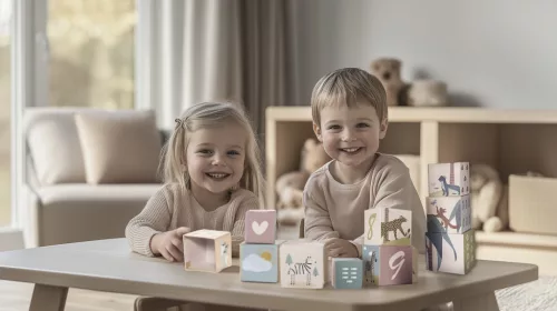 Zopa 10 db-os toronyépítő kocka kartonpapírból