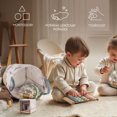 Zopa Nagy játéktároló kosár pamutból