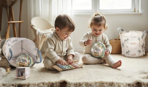 Zopa Nagy játéktároló kosár pamutból