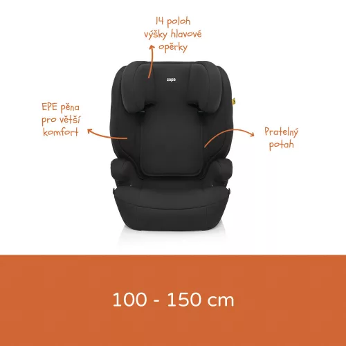 Zopa Beta i-Size gyerekülés Black
