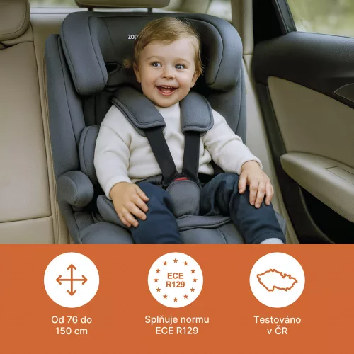 Zopa Alfa i-Size isofix gyerekülés Black