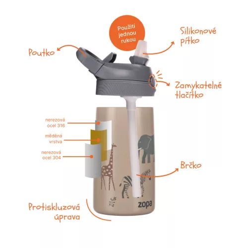 Zopa 400 ml-es sport termosz, hegyvidék Mountains