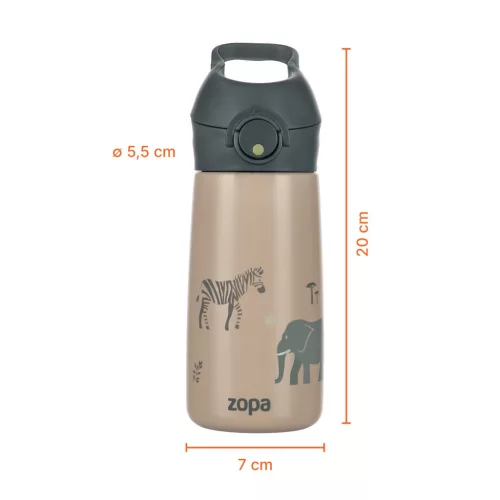 Zopa 400 ml-es termosz cumis szívószállal, szafari Safari
