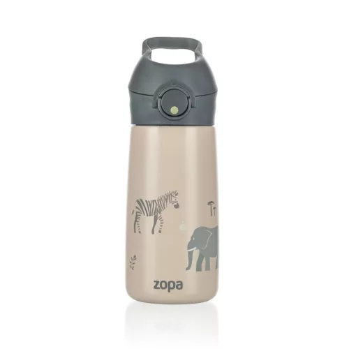 Zopa 400 ml-es termosz cumis szívószállal, szafari Safari