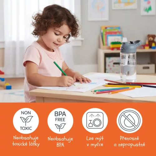 Zopa Tritán sportkulacs 480 ml, dínó Dino