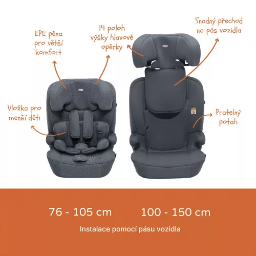 Zopa Alfa R129 gyerekülés Grey