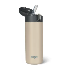   Zopa 400 ml-es termosz szívószállal, Cookie beige Cookie beige