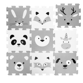 Zopa 9 db-os Puzzle habszőnyeg, 30x30 cm, erdő Forest