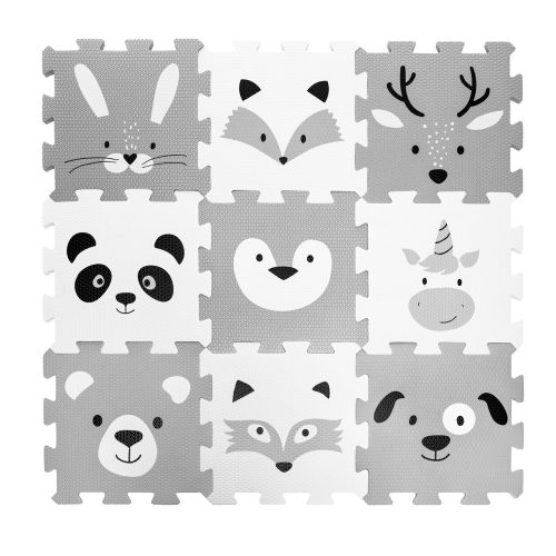 Zopa 9 db-os Puzzle habszőnyeg, 30x30 cm, erdő Forest