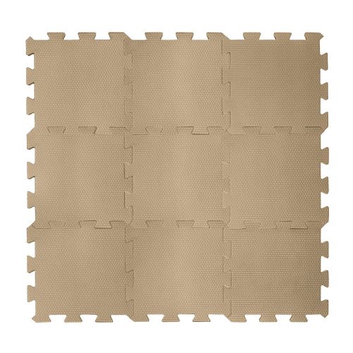 Zopa 9 db-os Puzzle habszőnyeg, 30x30 cm, mogyoróbarna Hazel Brown