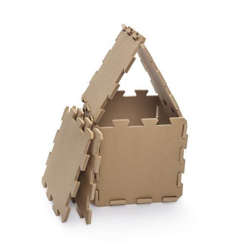 Zopa 9 db-os Puzzle habszőnyeg, 30x30 cm, mogyoróbarna Hazel Brown