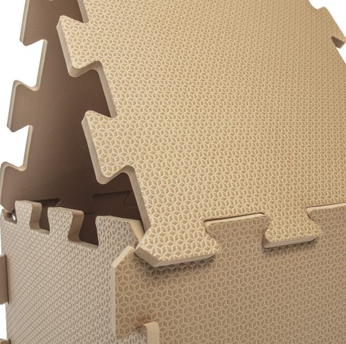 Zopa 9 db-os Puzzle habszőnyeg, 30x30 cm, mogyoróbarna Hazel Brown