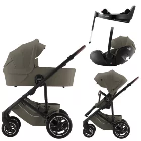   Britax Römer Smile 5Z Comfort Plus Set Lux (Smile 5z babakocsi + mózeskosár + Baby-Safe Pro + Vario Base 5Z) - Urban Olive