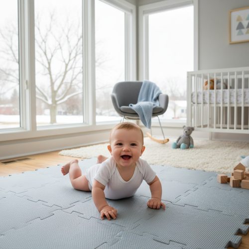 Zopa 9 db-os Puzzle habszőnyeg, 30x30 cm, vadvilág Wild Life