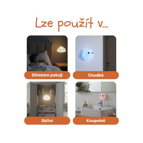 Zopa Szilikon falra szerelhető éjjeli lámpa Owl