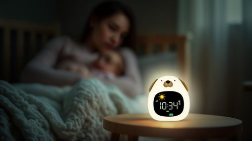 Zopa Szilikon gyermek ébresztőóra éjszakai fénnyel és zenével Dog