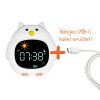 Zopa Szilikon gyermek ébresztőóra éjszakai fénnyel és zenével Owl