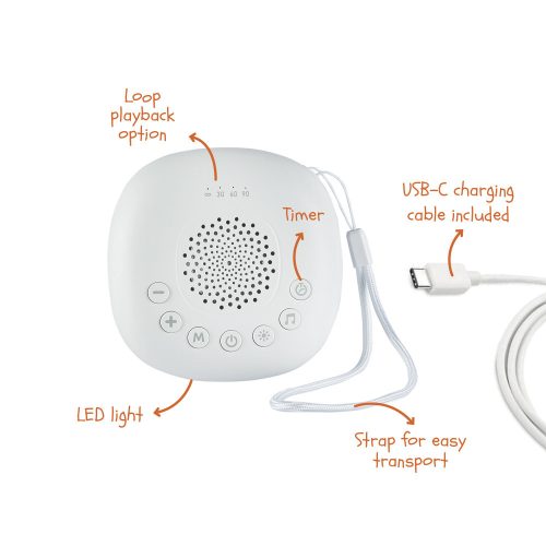 Zopa Prémium hordozható alvásmodul LED-fénnyel, fehér zajjal és hangokkal White