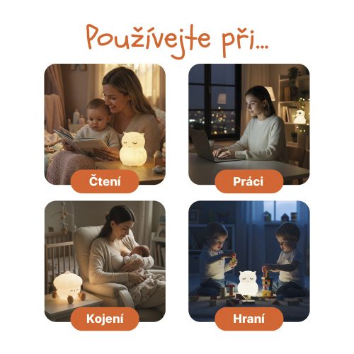 Zopa Szilikon LED Lámpa M-es méret Panda