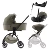 Britax Römer Comfort Plus LUX Szett (Rio babakocsi + mózeskosár + Baby-Safe PRO babahordozó + Vario Base 5Z) - Urban Olive
