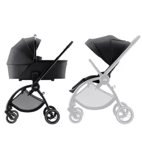   Britax Römer Rio Essential STYLE Szett (Rio babakocsi + mózeskosár + Baby-Safe Core + Baby-Safe Core bázis) - Carbon Black