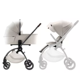   Britax Römer Rio Essential STYLE Szett (Rio babakocsi + mózeskosár + Baby-Safe Core + Baby-Safe Core bázis) - Soft Taupe