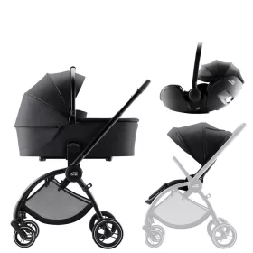   Britax Römer Comfort STYLE Szett (Rio babakocsi + mózeskosár + Baby-Safe PRO babahordozó) - Carbon Black