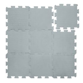   Zopa 9 db-os Puzzle habszőnyeg, 30x30 cm, világos szürke Light Grey