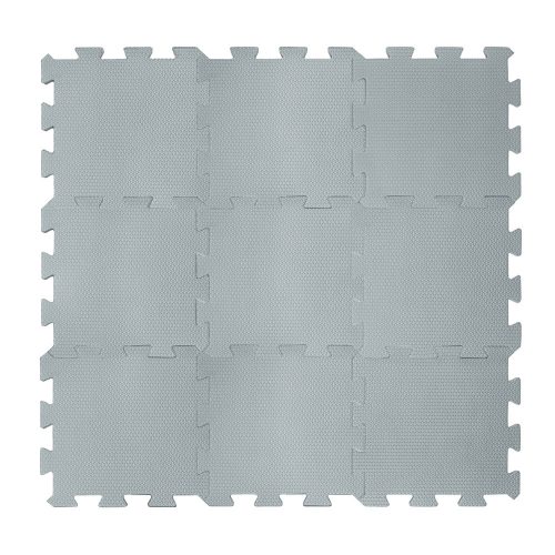 Zopa 9 db-os Puzzle habszőnyeg, 30x30 cm, világos szürke Light Grey
