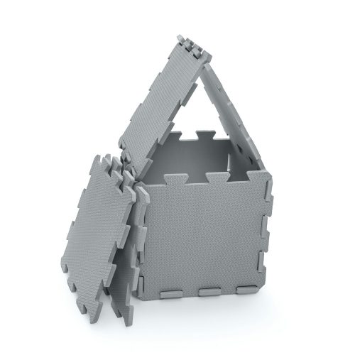 Zopa 9 db-os Puzzle habszőnyeg, 30x30 cm, világos szürke Light Grey