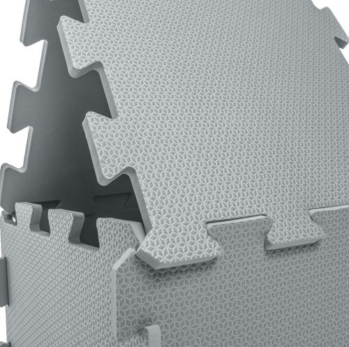 Zopa 9 db-os Puzzle habszőnyeg, 30x30 cm, világos szürke Light Grey