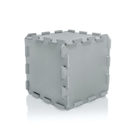 Zopa 9 db-os Puzzle habszőnyeg, 30x30 cm, világos szürke Light Grey