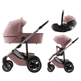   Britax Römer Smile 5Z Comfort Set Style (Smile 5z babakocsi + mózeskosár + Baby-Safe Pro) - Dusty Rose