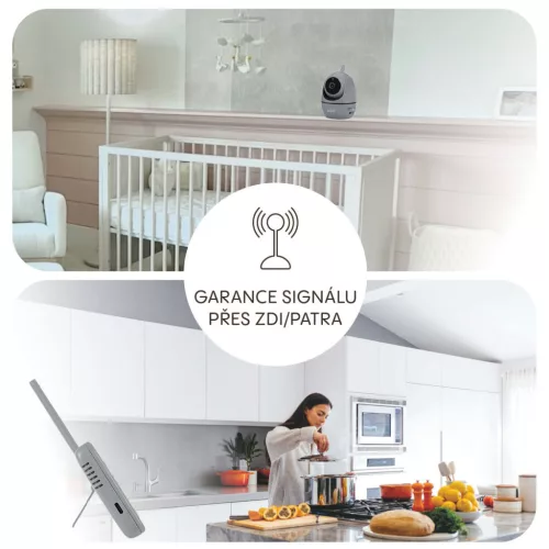 Zopa Observatory digitális videós bébiőr, szürke Grey