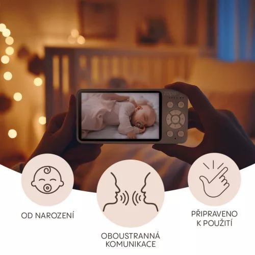 Zopa Observatory digitális videós bébiőr, szürke Grey