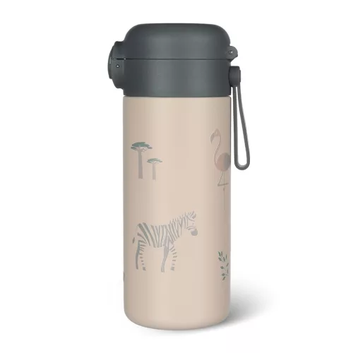 Zopa 350 ml-es termosz szívószállal és szilikon fogantyúval, szafari Safari