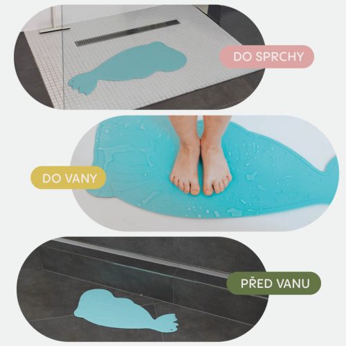 Zopa Szilikon csúszásgátló fürdőszőnyeg - galambszürke Dove Grey